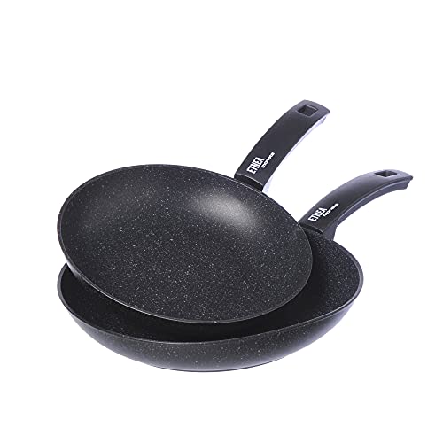 Moneta 0018736569 Etnea Induction Frying Pan Set, Aluminium, Schwarz Moneta 0018736569 Etnea Induction Frying Pan Set, Aluminium, Schwarz von Moneta