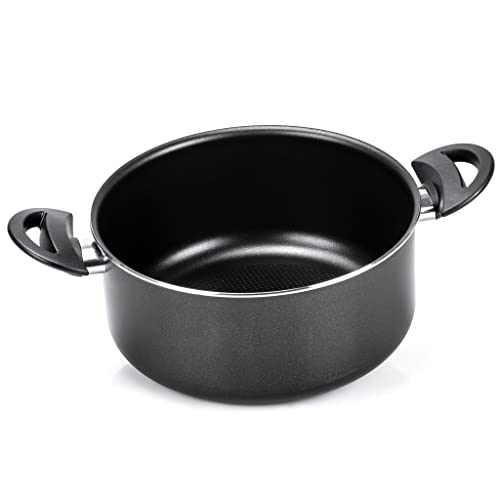 Moneta Gea Kochtopf mit 2 Griffen, 24 cm, Aluminium, 100% recycelt, für jede Kochplatte inklusive Induktion, hergestellt in Italien, Schwarz Moneta Gea Kochtopf mit 2 Griffen, 24 cm, Aluminium, 100% recycelt, für jede Kochplatte inklusive Induktion, hergestellt in Italien, Schwarz von Moneta