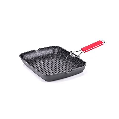 Moneta Grillpfanne 24 x 34 cm Pro Grill mit Klappgriff auch für Induktion von Moneta