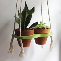 4In Blumenaufhänger/Indoor Übertopf Makramee Pflanzenhänger Terrakotta Topf Mittlerer Pothos Peperomia Baumwollseil Pla von MonetteDesignCo