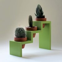 Pflanzenanzeige + 3 Töpfe/3D Druck Pflanzenhalter Pflanzenaufhänger Kaktus Sukkulenten Übertopf Blumentopf Garten von MonetteDesignCo