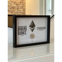 Ethereum Bild Bill Gates Zitat Dekoration Büro Deko Krypto Poster von MoneyArtOfficial