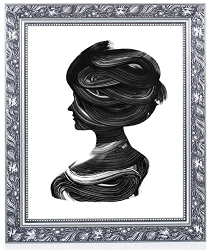 Monframe Barockrahmen 20x20 cm Silber - Echtholzrahmen Venezia - Bilderrahmen mit Acrylglas von Monframe
