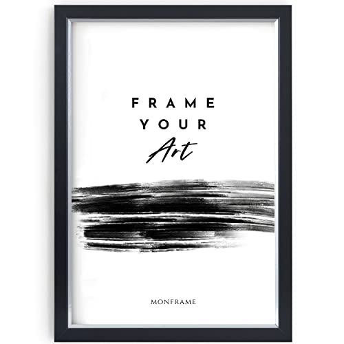 Monframe Bilderrahmen Bellevue - 60x70 cm - Schwarz Silber - Posterrahmen mit Acrylglas - MDF Holz Rahmen Monframe Bilderrahmen Bellevue - 60x70 cm - Schwarz Silber - Posterrahmen mit Acrylglas - MDF Holz Rahmen von Monframe