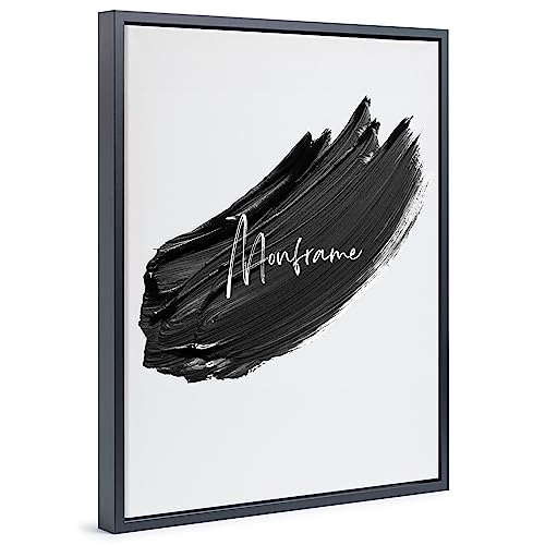Monframe Schattenfugenrahmen - 35x45 cm - Schwarz - für Leinwandbilder auf Keilrahmen - Leerrahmen ohne Glas und Rückwand von Monframe