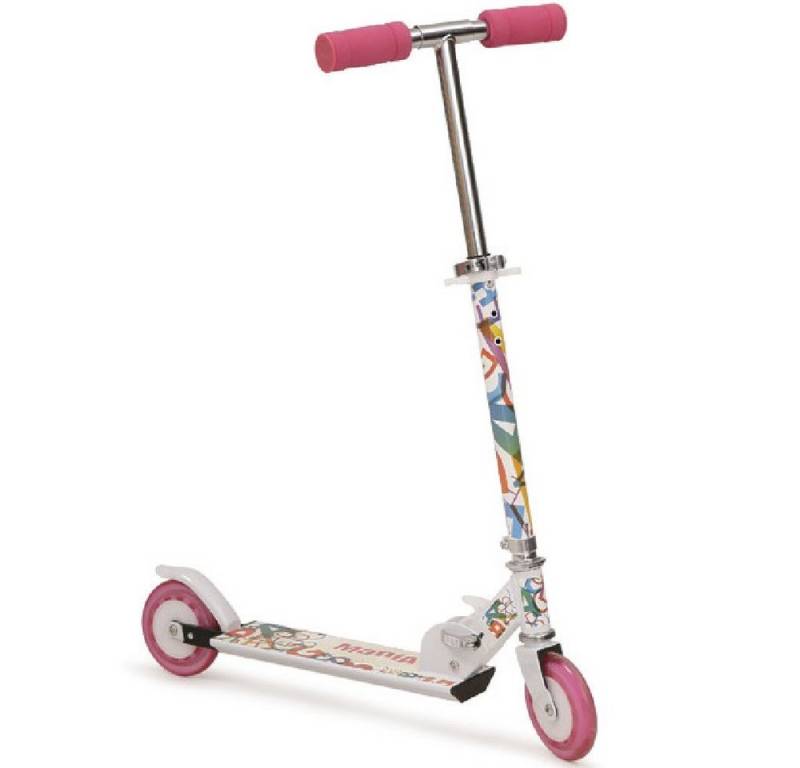 Moni Cityroller Kinderroller Magic PU-Räder, Scooter Höhe einstellbar, zusammenklappbar, PU-Räder 125 mm von Moni