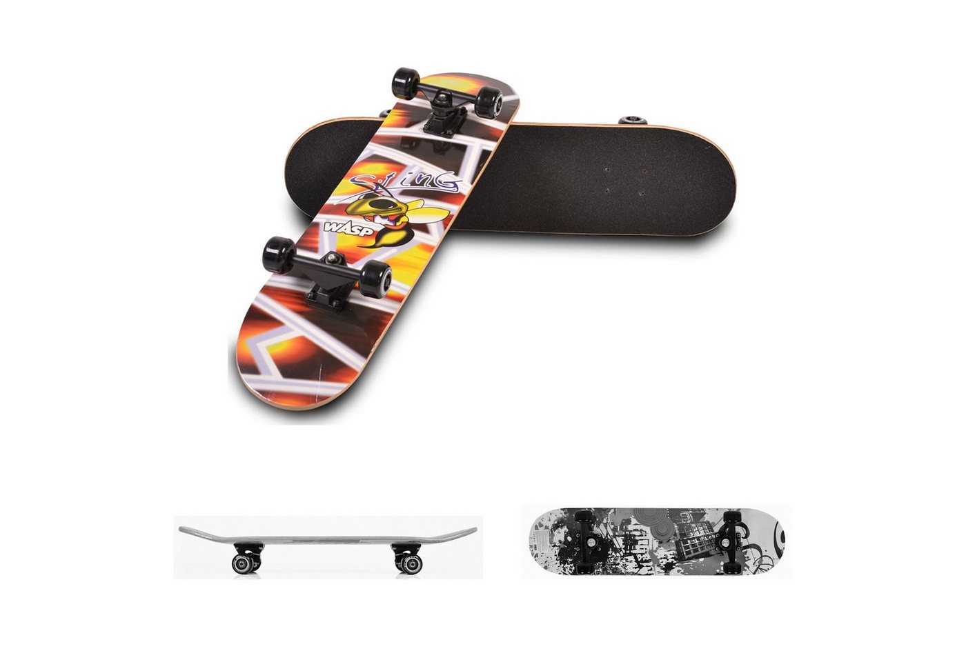 Moni Skateboard Kinder Skateboard Lux 3006, ABEC-5 Lager 85A-PU-Räder Deckgröße 79 x 21 cm von Moni