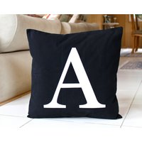 Monogramm Kissen Decken 18 X Ursprünglichen Schwarz-Weiß Dekorative Moderne Throw von MoniKdesigns