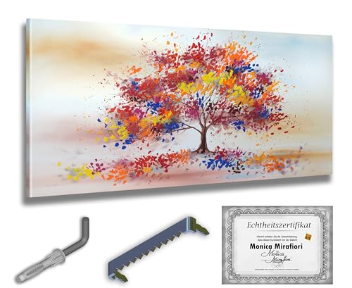 Monica Mirafiori I 100% HANDGEMALT I Gemälde Bäumchen 100x50cm | Gemälde Handgemalt | Acrylgemälde | Sehr Großes Acrylbild I Moderne Kunst I Kunstbilder von Monica Mirafiori