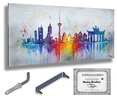 Monica Mirafiori I 100% HANDGEMALT I Gemälde Berlin I 120x60cm | Gemälde Handgemalt | Acrylgemälde | Sehr Großes Acrylbild I Moderne Kunst I Kunstbilder von Monica Mirafiori