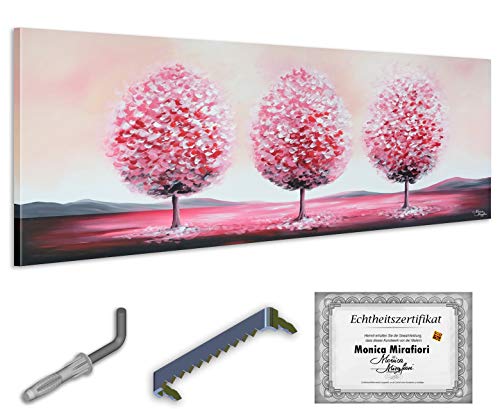 Monica Mirafiori I 100% HANDGEMALT I Gemälde Drei Bäume I 140x50cm | Gemälde Handgemalt | Acrylgemälde | Sehr Großes Acrylbild I Moderne Kunst I Kunstbilder von Monica Mirafiori