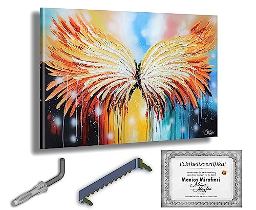 Monica Mirafiori I 100% HANDGEMALT I Gemälde Engel 90x60cm | Gemälde Handgemalt | Acrylgemälde | Sehr Großes Acrylbild I Moderne Kunst I Kunstbilder von Monica Mirafiori
