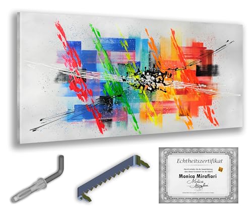Monica Mirafiori I 100% HANDGEMALT I Gemälde Erfindung 140x70cm | Gemälde Handgemalt | Acrylgemälde | Sehr Großes Acrylbild I Moderne Kunst I Kunstbilder von Monica Mirafiori