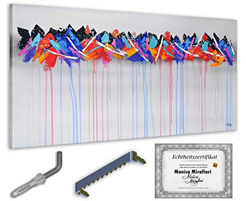 Monica Mirafiori I 100% HANDGEMALT I Gemälde Evolution 140x70cm | Gemälde Handgemalt | Acrylgemälde | Sehr Großes Acrylbild I Moderne Kunst I Kunstbilder von Monica Mirafiori