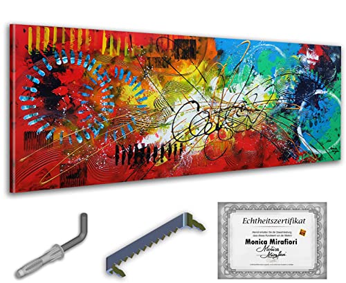 Monica Mirafiori I 100% HANDGEMALT I Gemälde Hoffnung 140x50cm | Gemälde Handgemalt | Acrylgemälde | Sehr Großes Acrylbild I Moderne Kunst I Kunstbilder von Monica Mirafiori