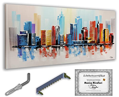 Monica Mirafiori I 100% HANDGEMALT I Gemälde New York I 140x70cm | Gemälde Handgemalt | Acrylgemälde | Sehr Großes Acrylbild I Moderne Kunst I Kunstbilder von Monica Mirafiori