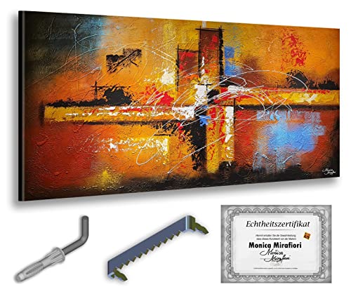Monica Mirafiori I 100% HANDGEMALT I Gemälde One Moment 120x60cm | Gemälde Handgemalt | Acrylgemälde | Sehr Großes Acrylbild I Moderne Kunst I Kunstbilder von Monica Mirafiori