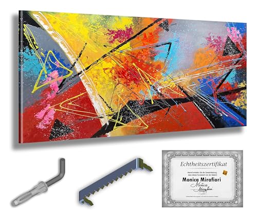Monica Mirafiori I 100% HANDGEMALT I Gemälde Pieno Di Colori 120x60cm | Gemälde Handgemalt | Acrylgemälde | Sehr Großes Acrylbild I Moderne Kunst I Kunstbilder von Monica Mirafiori