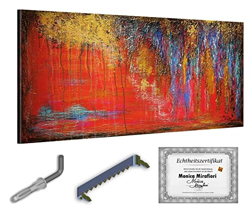 Monica Mirafiori I 100% HANDGEMALT I Gemälde Schweigen 120x60cm | Gemälde Handgemalt | Acrylgemälde | Sehr Großes Acrylbild I Moderne Kunst I Kunstbilder von Monica Mirafiori