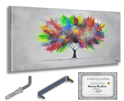 Monica Mirafiori I 100% HANDGEMALT I Gemälde Wunder Baum 140x70cm | Gemälde Handgemalt | Acrylgemälde | Sehr Großes Acrylbild I Moderne Kunst I Kunstbilder von Monica Mirafiori