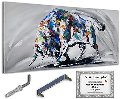 Monica Mirafiori I 100% HANDGEMALT I Gemälde Bullock 120x60cm | Gemälde Handgemalt | Acrylgemälde | Sehr Großes Acrylbild I Moderne Kunst I Kunstbilder Monica Mirafiori I 100% HANDGEMALT I Gemälde Bullock 120x60cm | Gemälde Handgemalt | Acrylgemälde | Sehr Großes Acrylbild I Moderne Kunst I Kunstbilder von Monica Mirafiori