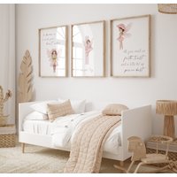 3Er-Set Feendrucke, Personalisierte Mädchenzimmerwandkunst, Ungerahmt von MonicaDesignsStudio