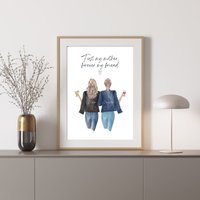Mutter Und Tochter Druck, Mama Geschenk, Muttertagsgeschenk, Personalisiertes Ungerahmt von MonicaDesignsStudio