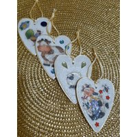 Set Mit 4 Weihnachtsherzen Tieren von MonicaFantasy