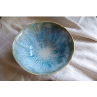 Schälchen Hellblau Mit Glasurverlauf von MoniensManufaktur