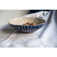 Schale Blau Mit Streifen von MoniensManufaktur