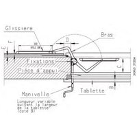 SystemBoy Monin Verlängerungsset 850mm für Fensterläden 1.5m² - max. 20 kg - 152 340 von Monin