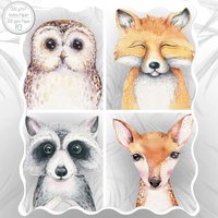 Kinderzimmer Poster | A3 Babyzimmer Bilder Deko Wald Tiere Kinderbild von Hugs4Paper