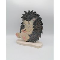 Herbstdeko Aus Holz - Schlafender Igel H 25 cm B 22 Selbst Zugeschnitten Und Handbemalt Herbst Sommer Innendeko Tiere von MonisKunstladen