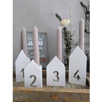 Häuser Advent, Extra Tief, Lichthäuser, Adventskranz, Weihnachten von MonisStehruemchen