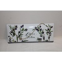 Emaille-Schild Mit Prägung "Liebe Das Leben", 35 X 15 cm, Kordelaufhängung Emaille-Schild Mit Prägung "Liebe Das Leben", 35 X 15 cm, Kordelaufhängung von Monisdekoshop