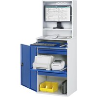 RAU Computer-Schrank, Monitorgehäuse, Tastaturauszug, Flügeltür, Schubladenanzahl x H x B: 2 x 80 x 570 mm von RAU
