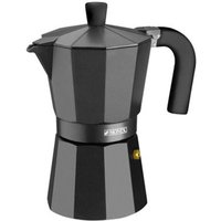 Monix - Schwarze Kaffeemaschine aus Aluminium mit 9-t-Glaskeramik. von Monix