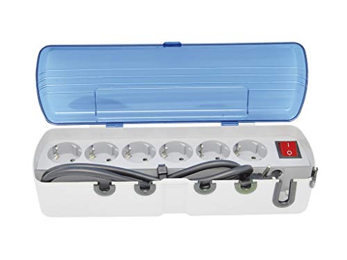 B. Multi 6T blau mit Anti-Staubkappe + Kabel + Schnittstelle. Dieses vielseitige Gerät sorgt für mehrere Verbindungen, organisiert effizient seine Funktionalität und schützt sie vor Staub. von Monkey Ladder