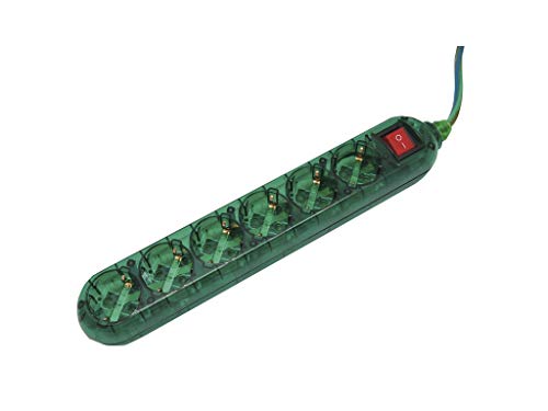 Base VI Steckdose mit T/T Klemmen, grün, inklusive Kabel, ideal für elektrische Installationen, gewährleistet eine effiziente und sichere Verbindung, perfekt für den Innenbereich. von Monkey Ladder