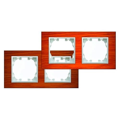 Rahmen aus Naturholz für 2 Module, Farbe Nussbaum, Maße 30 x 20 cm, aus robustem Holz, entworfen für: Dekoration und Rahmen. Rahmen aus Naturholz für 2 Module, Farbe Nussbaum, Maße 30 x 20 cm, aus robustem Holz, entworfen für: Dekoration und Rahmen. von Monkey Ladder