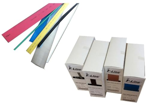 Schrumpfschlauch Box gelb 3 Meter ideal für Isolierung und Schutz von Kabeln Präsentation 25,40 Stück Perfekt für Elektronik- oder Handwerksprojekte von Monkey Ladder