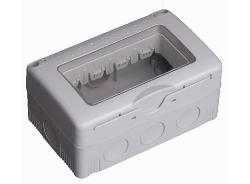 Wasserdichte Box für 4 Module mit Kunststoffdeckel, Schutzart IP55, ideal für Anwendungen in anspruchsvollen Umgebungen. von Monkey Ladder