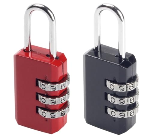 Zahlenschloss, 2 Stück, 20 mm, robustes Design, Stahlmaterial, ideal für die Sicherheit in persönlichen Gegenständen und Räumen von Monkey Ladder