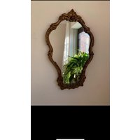 Spiegel Gold Stuck 50Er Jahre Chippendale Spiegel Gold Stuck 50Er Jahre Chippendale von MonkeyGirlVintage