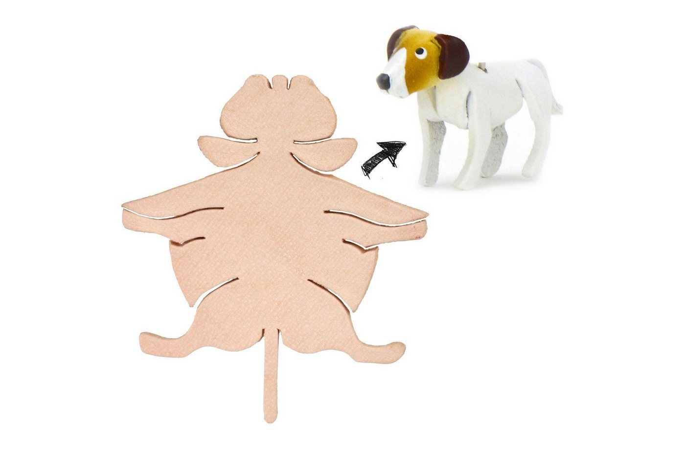 Monkimau Bastelfilz Jack Russell Terrier DIY Figur aus Leder von Monkimau