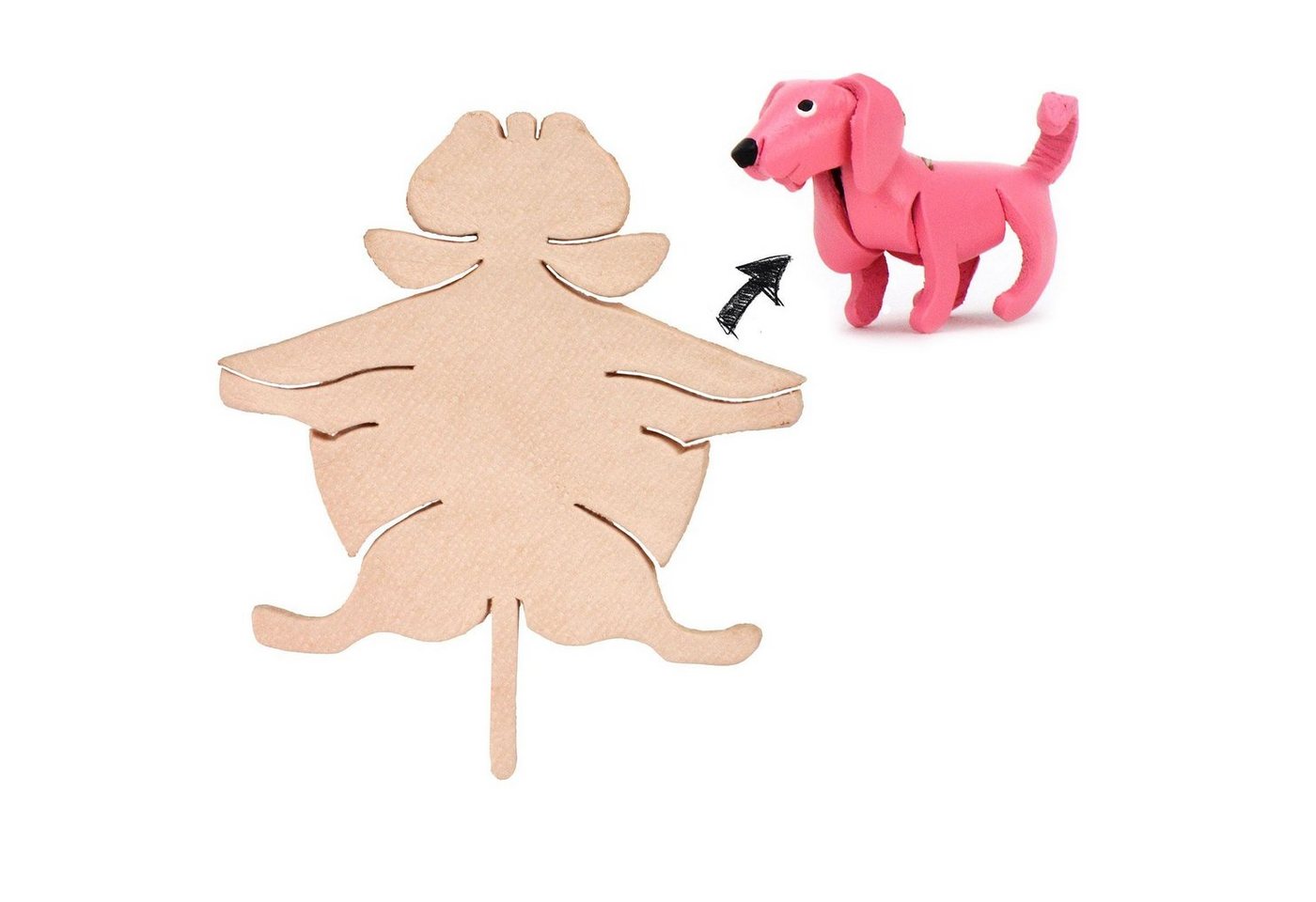 Monkimau Bastelfilz Labrador Retriever DIY Figur aus Leder von Monkimau