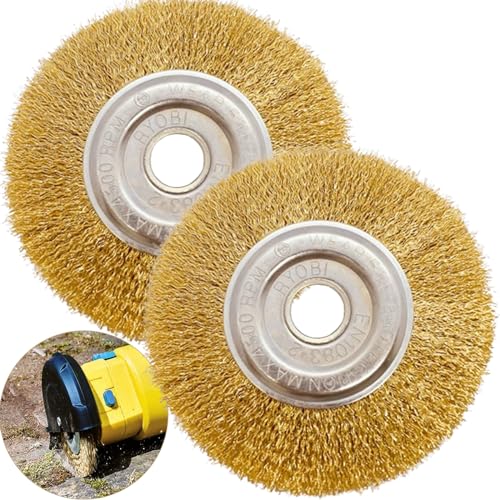 MonoFresh Stahldraht Fugenbürste 2er Set, Kompatibel mit Gloria Multibrush und Anderen Drahtbürsten, 10 mm Breite Weedbrush Unkraut Bürste, Runde Ersatzbürste Bürste von MonoFresh