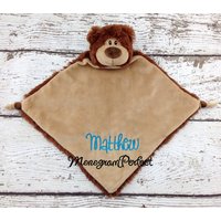 Matthew - Bereits Personalisiert Braunbär Kleine Kuscheldecke Cuddle Buddie Matthew - Bereits Personalisiert Braunbär Kleine Kuscheldecke Cuddle Buddie von MonogramPerfect