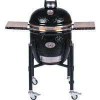 Keramikgrill Classic PRO-Serie 2.0 Schwarz ø 44 cm Grillrost mit Gestell und Seitentische - Monolith von Monolith