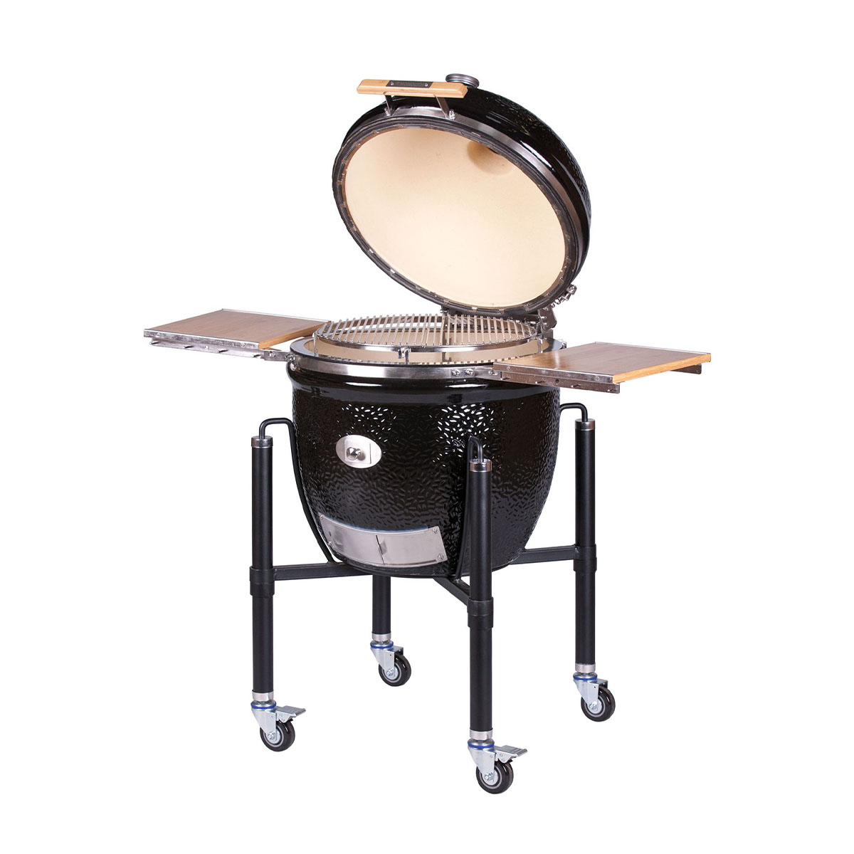 Monolith LeChef BBQ Guru Pro 2.0 inkl. Gestell & Seitentische, Schwarz von Monolith